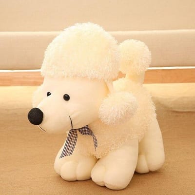 1 st 20 cm simulatie pluche poedel hond speelgoed knuffeldier poppen schattig cadeau speelgoed kinderen baby slapende rustgevende pop valentijnscadeau 20CM