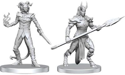 Wizkids Pathfinder Deep Cuts Unpainted Miniatures Vordine (Infantry Devil) & Pitborn Rogue Miniature Gaming & Tabletop