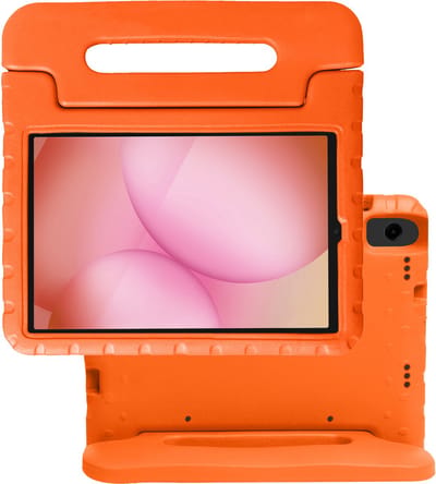 Hoes - Geschikt voor Samsung Galaxy Tab A11 - Kinderhoes Shockproof Bumper - Kidsproof Case - Tablet Hoesje - Kinder Hoes Cover - Oranje