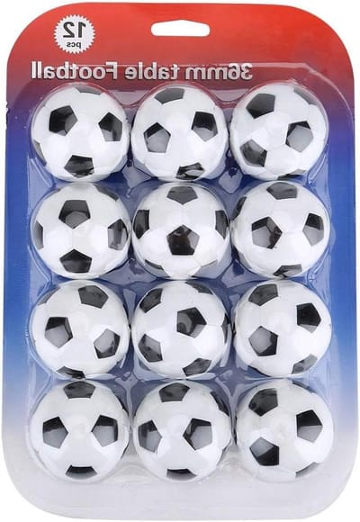 Tafelvoetbal Ballen - Mini Voetballetjes - Spelonderdeel Vervangen - Glad Oppervlak - 36 mm - Zwart Wit
