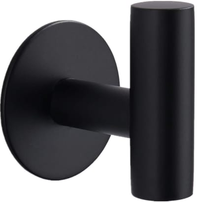 Dailygoods- Handdoekhaken Zelfklevend - Roestvrij Staal - Heavy Duty - Zwart - Sterke Bevestiging - Tot 3,2 kg Belastbaar - Wandhaken
