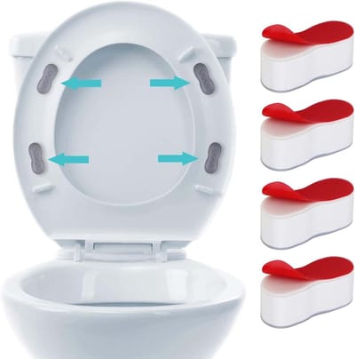 Universele Toiletbril Bumpers met Sterke Lijm, Geluidsdemping en Schokabsorptie, Ideaal voor Thuis, Hotels en Scholen (4 Stuks)