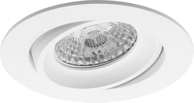 Spot Armatuur GU10 - Pragmi Delton Pro - GU10 Inbouwspot - Rond - Wit - Aluminium - Kantelbaar - Ø82mm