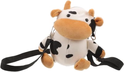 Schoudertas met cartoon dierenmotief - Pluche schoudertas voor kinderen - Geweldig cadeau voor dierenliefhebbers, 24.00X15.00X11.00CM