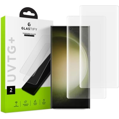Verre Trempé Glastify Uvtg+ Lot de 2 Galaxy S23 Ultra Transparent