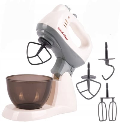 Ilso speelgoed mixer - keuken mixer - 3 kneed opzetstukken - koekjes maken - deeg - inclusief batterijen
