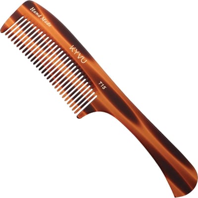 Grove kam - Stylingkam handvat - Haar ontwarren - Handgemaakt celluloseacetaat - 218 cm - Schildpad