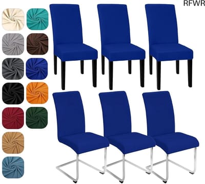 RFWR® Elastische Stoelhoezen Set van 6 - Stretch en Wasbaar voor Diverse Stoelen