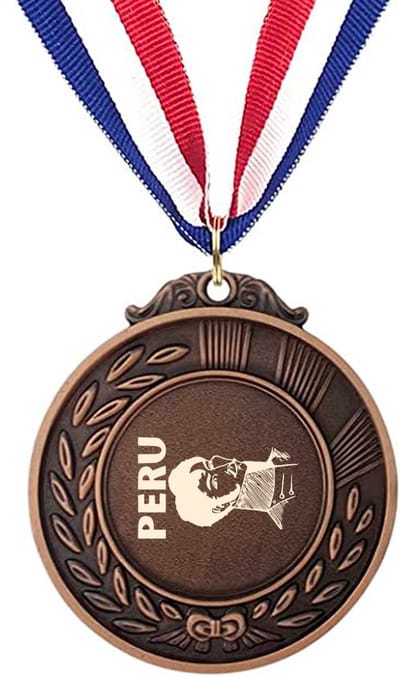 Akyol - peru medaille bronskleuring - Piloot - toeristen - peru cadeau - beste land - leuk cadeau voor je vriend om te geven