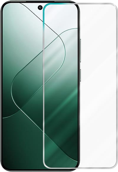Cadorabo Screenprotector geschikt voor Xiaomi 14 - Pantser film Beschermende film in KRISTALHELDER Geharde (Tempered) display beschermglas in 9H hardheid met 3D Touch