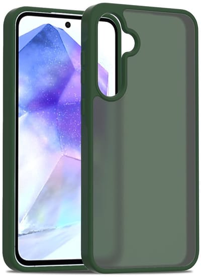 Solidenz Frosted Hoesje geschikt voor Samsung Galaxy A55 Hoesje Groen