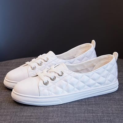 Echt Lederen Sneakers Dames Platform Casual Wandelschoenen Vrouwelijk Wit Instap Flats Schoenen Schapenvacht Gevulkaniseerde Schoenen 6 black