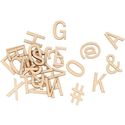 Artemio set 136 alfabet hout - 2,2 cm