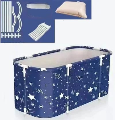 Collox Opvouwbare badkuip - Bad voor kinderen en volwassenen - Grote capaciteit - Met afvoer - Geschikt voor warm en koud water - 120 x 55 x 50 cm