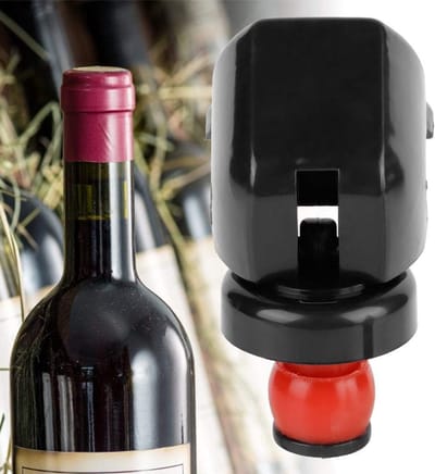 5 stuks Champagne Stoppers, Wijnfles Stoppers Wijnkurken Mousserende Wijnfles Plug Sealer(Zwart)