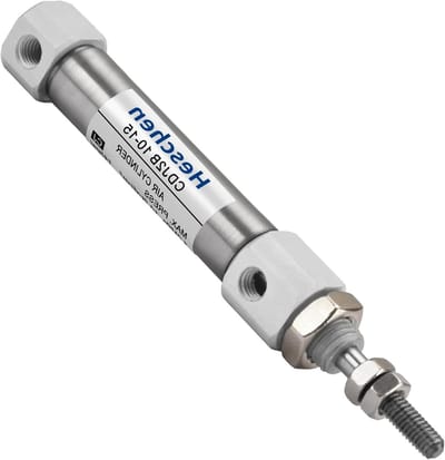 Pneumatische Cilinder - Lucht Cilinder - Industriële Automatisering - Dubbelwerkend Enkelvoudige Rod - 10mm Boring 15mm Slag - Zilver