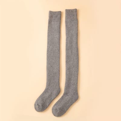 Dames Sokken - Kniekousen Overknees - Warmte en Comfort - Zacht Pluche Materiaal - One Size - Multicolor