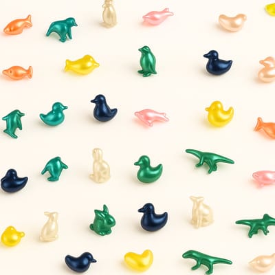 Badparels 30 stuks - Dieren figuurtjes - Verpakt in organza zakje - - badparels voor in bad