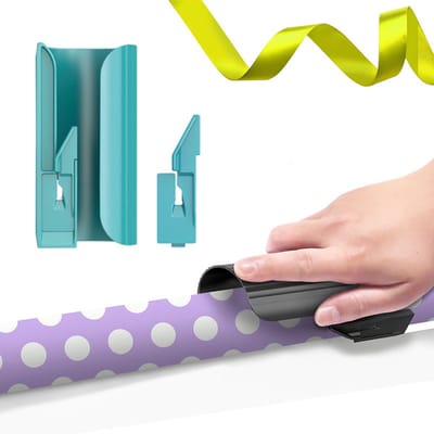 Inpakpapier Snijder - Cadeaupapier Snijder - 6.6*6.2*12.5cm -Cadeaupapier Hulp Rol Snijder - Home Office Rolsnijmachine - Veilig, tijdbesparend en arbeidsbesparend - Snijmachine- voor cadeaupapier-groente