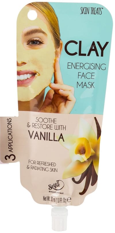 Skin Treats | Clay Energising Face Mask Vanilla - 30ml - Vegan - Kleimasker