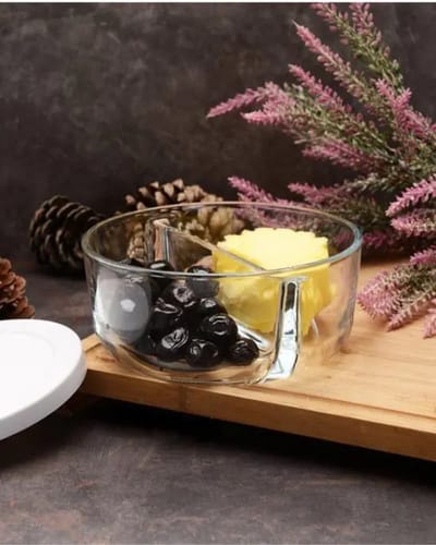 Pasabahce – glazen voorraadpot Polar – 785 ml – 2 vakken – groene deksel