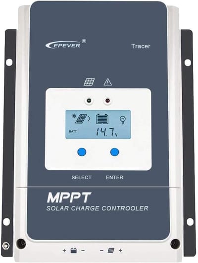 MPPT Solar Charge Controller - Zonne Laadregelaar - Zonne-energie Systeem - Geavanceerde MPPT Technologie - 50A - Grijs