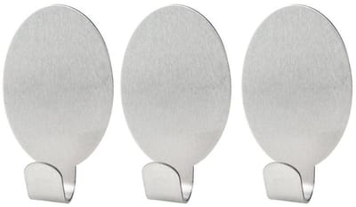 Set van 3 universele ovale zelfklevende haken Fackelmann Tecno