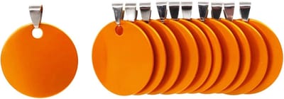 Aluminium hondentags huisdier identiteitsnaamteken, enkele lege hondentag voor hond of kat, 3 cm diameter gouden 30