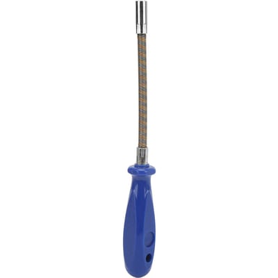 7mm Flexibele Zeskant Schroevendraaier 90 Graden Buigbare Zeskant Dopsleutel Slangklem Driver voor Autoreparatie gray