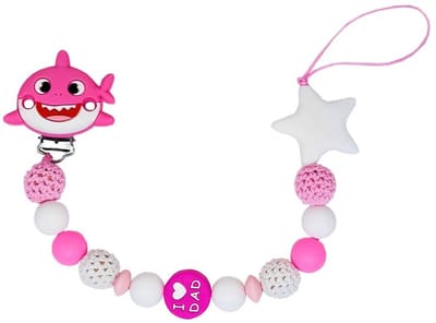 Tutkoord Baby haai roze – handgemaakt en stevig | Luxecadeaumanden