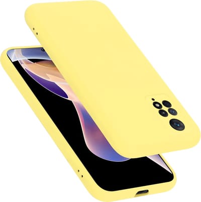 Cadorabo Hoesje geschikt voor Xiaomi RedMi NOTE 11 PRO 4G / 5G in LIQUID GEEL - Beschermhoes gemaakt van flexibel TPU silicone Case Cover