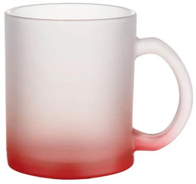 Nevolis® Glazen Mok 300ml Frosted Gradient Rood – Stijlvolle en Unieke Drinkbeker