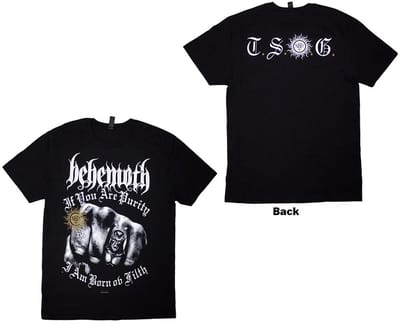 Behemoth - The Shit Ov God Purity Fist Heren T-shirt - S - Zwart