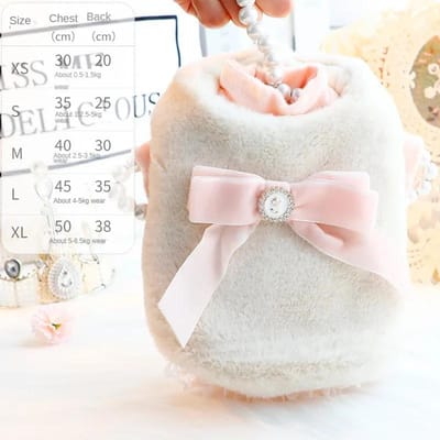 Tweedelig Set Luxe Winter Hondenkleding Dikke Prinses Chihuahua Jas voor Kleine Hond Teddy Huisdier Ropa Para Perro Pequeño XS