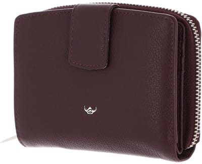 Golden Head Leren portemonnee Madrid RFID Protect Kombischeintasche mit Riegel 1438 Aubergine donkerpaars