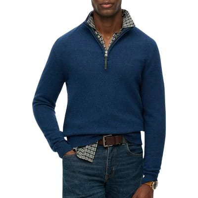 Heren trui van gemengde wol met opstaande kraag Superdry