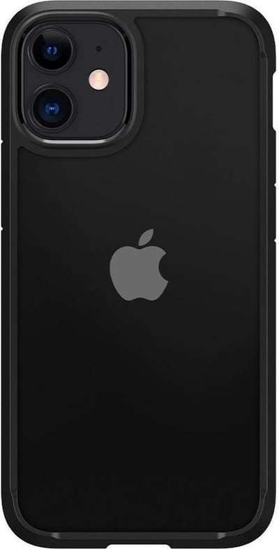 Spigen Crystal Hybrid Apple iPhone 12 Mini Hoesje Transparant Zwart