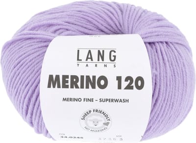 Lang Yarns Merino 120 - 245 lavendel - Merinowol Garen
