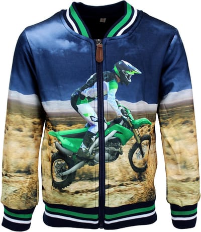S&C Bombervestje Motorcross limited blauw Kids & Kind Jongens Blauw - Maat: 98/104