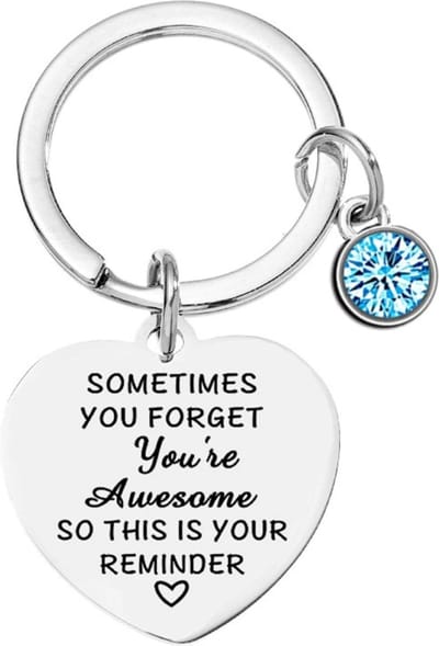 Fako Bijoux - Sleutelhanger Sometimes You Forget You're Awesome ... - Kristal - Sleutelring Tekst - Cadeau - Geschenk - Zilverkleurig