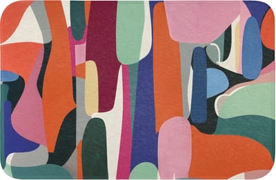 Badmat 60x40 cm - Antislip - Vormen - Ritmisch - Kleuren - Abstract - Badmatten voor badkamer - Badkamermat - Douchemat - Badkamer mat