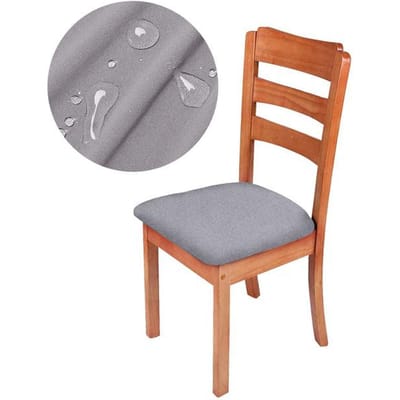 Waterdichte stoffen stoelzittinghoes Zomer koele en ademende stoelhoes Stoelhoezen Stretch Goedkope stoelhoes voor thuis 1 Piece zilver