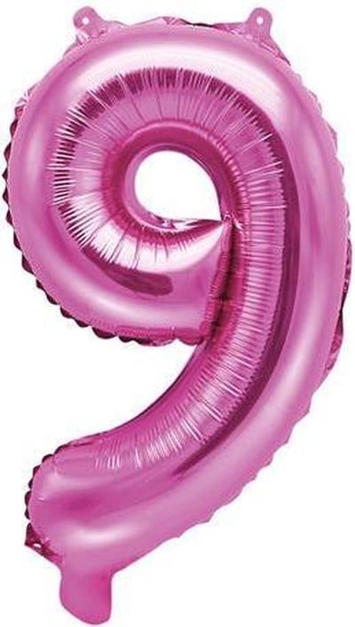 PARTYDECO - Roze aluminium cijfer ballon - Decoratie > Ballonnen