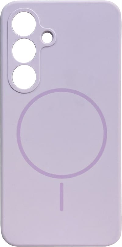 Casemania Hoesje Geschikt voor Samsung Galaxy S25 - Paars - Zachte Liquid Siliconen Back Cover Case - Geschikt voor MagSafe - Zeer Sterke Magneet - Telefoon hoes met Camera Bescherming