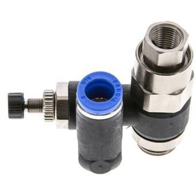 Draaibaar Regelventiel 8 mm - G1/4''-G1/8'' Regeling-Uit Messing/Nylon Indirect Gestuurde Terugslagklep