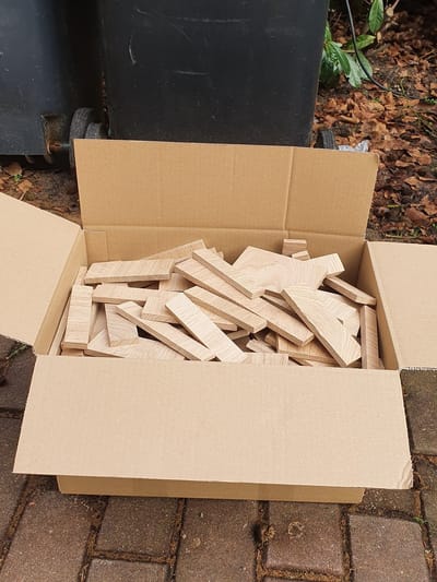 Eiken rookhout 12 kg Lengte tussen de 12 en 15 cm