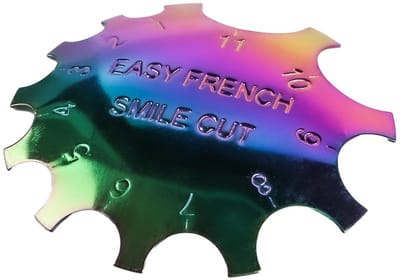 JHUBERS- Nail Stencil Roestvrij Staal - Franse Nagel Stencil - Smile Line Snijgereedschap - Manicure Tool - Nail Art Stencils - Perfecte Franse Tips - Nagelkunst
