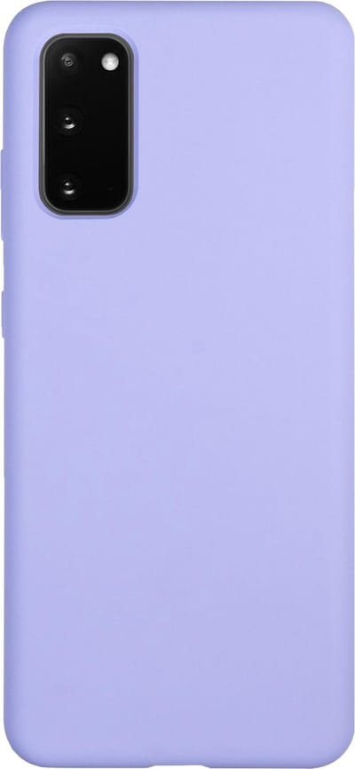 BMAX Siliconen hard case hoesje geschikt voor Samsung Galaxy S20 / Hard Cover / Beschermhoesje / Telefoonhoesje / Hard case / Telefoonbescherming - Lichtpaars