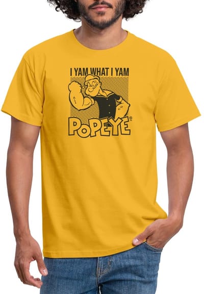 Popeye I Yam What I Yam T-Shirt Heren