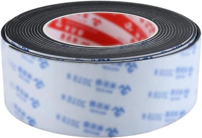 Sealing Foam Tape voor Deuren en Ramen - 5cm Breed, 2mm Dik, Ideaal voor Isolatie en Geluiddemping, Zwart